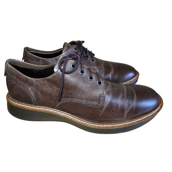 Ecco Mens Lace Up Loafer EU 40 US Size 7 Brown Leather  Leather Insole Excellent main image 7